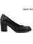 Kadın Siyah Orta Kalın Topuklu Hakiki Deri Ayakkabı 1