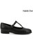 Kadın Siyah Mary Jane Hakiki Deri Babet 1