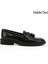 Kadın Siyah - Rugan Hakiki Deri Püsküllü Loafer Ayakkabı 1