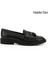Kadın Siyah Hakiki Deri Püsküllü Loafer Ayakkabı 1