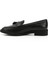 Kadın Siyah Hakiki Deri Püsküllü Loafer Ayakkabı 4