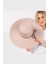 Premium Rafya Oversize Pembe Geniş Hasır Plaj Şapkası 1