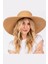 Premium Rafya Oversize Camel Geniş Hasır Plaj Şapkası 1