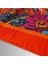 Turuncu Eşarp Ipeksi Twill Saten Kumaş Mandala Desenli 90CMX90CM 5