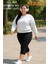 Kadın Büyük Beden Likralı Kapri Tayt ( 3XL - 4XL - 5XL ) 3