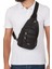 Erkek Kumaş USB Kulaklık Çıkışlı Bodybag Göğüs ve Omuz Çantası NEW172 - Siyah - Beyaz 1
