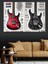 Renkli Müzik ve Gitar Temalı Dekoratif Kanvas Tablo, Ahşap Çerçeve ile Şıklık Sağlar 1