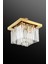 30 cm Kare Gold Kristal Avize, Zarif ve Şık Dekoratif Aydınlatma Parçası 7
