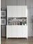 %100 Mdf Kahve Köşesi Mutfak Dolabı Kiler Dolabı Çok Amaçlı Dolap 8 Kapaklı Dolap 1