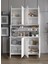 %100 Mdf Kahve Köşesi Mutfak Dolabı Kiler Dolabı Çok Amaçlı Dolap 8 Kapaklı Dolap 3