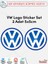 Volkswagen (Vw) Logo Sticker Set – 2 Adet 5x5 Cm, Suya Dayanıklı Vinil Çıkartma 1