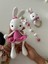 El Örgüsü Amigurumi Tavşan Seti – Pembe Elbiseli 2