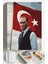 Sayılarla Boyama Çerçeveli Hobi Seti Numaralı Tuval Fırça Boya Dahil Kasnaklı 40X50 cm Atatürk Bayrak 1