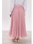Pembe Misinalı Şifon Etek 6