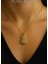 Minimal Zirkon Taşlı Ananas Gold Kolye 1