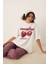 Trend Kadın Cherry Pop Kiraz Oversize Tişört - %100 Pamuk Beyaz 1