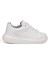 Kadın Beyaz Simli Rahat Günlük Sneaker Spor Ayakkabı 4