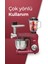 SMX-2775 Çok Amaçlı 3ın1 Mutfak Şefi Hamur Yoğurma Kıyma Makinesi Blender 1500W Kırmızı 3