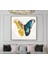 |metal Çerçeveli Kanvas Tablo Kelebek Desen |ckkare 3