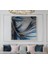 |metal Çerçeveli Kanvas Tablo Lacivert Gümüş Soyut Modeli 02 |ckkare 3