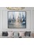 |metal Çerçeveli Kanvas Tablo Soyut Şehir Modeli |ckkare 3