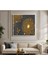 |metal Çerçeveli Kanvas Tablo Gold Soyut Çiçek Modeli |ckkare 2