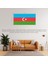 Azerbaycan Ülke Bayrağı 45X22CM Duvar Tablosu Çerçevesiz Pvc Tablo 2