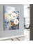 |lacivert Beyaz Çiçek Desenli Model ( CKD-054) |çerçeveli Kanvas Tablo Ckdikey 3