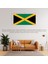Jamaika Ülke Bayrağı 45X22CM Duvar Tablosu Çerçevesiz Pvc Tablo 2
