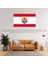 Fransız Polinezyası Ülke Bayrağı 45X30CM Duvar Tablosu Çerçevesiz Pvc Tablo 2