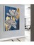 |lacivert Gold Çiçek Deseni ( CKD-056) |çerçeveli Kanvas Tablo Ckdikey 3