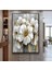 |gri Gold Çiçek Model ( CKD-064) |çerçeveli Kanvas Tablo Ckdikey 1