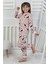 Leopar Desenli Minnie Mouse Kız Çocuk Pijama Takımı 1