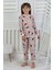 Leopar Desenli Minnie Mouse Kız Çocuk Pijama Takımı 4