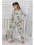 Leopar Desenli Minnie Mouse Kız Çocuk Pijama Takımı 4