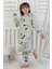 Leopar Desenli Minnie Mouse Kız Çocuk Pijama Takımı 5