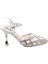 PS-33350 8,5 cm Topuklu Kadın Taşlı Arkası Açık Stiletto Abiye Ayakkabı 1