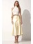 Gold Krem Midi Boy Saten Etek 1