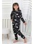 Cute Dreams Pattern Uzun Kollu Kız Çocuk Pijama Takımı 2