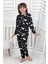 Cute Dreams Pattern Uzun Kollu Kız Çocuk Pijama Takımı 4