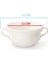 Beyaz 11 cm Çift Kulplu Porselen Çorba Kasesi, 4 Adet, Şık ve Kullanışlı Tasarım 3
