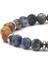 Sodalit Jasper ve Hematit Doğal Taş Bileklik SPF-A-068 5