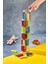 Renkli Tower Plus Jenga Büyük Boy Doğal Ahşap Denge Kule Oyunu Tower 4
