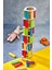 Renkli Tower Plus Jenga Büyük Boy Doğal Ahşap Denge Kule Oyunu Tower 5
