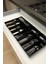 Parlak Siyah (Piano Black) 11'li Set Modüler Çekmece Içi Kaşıklık Organizer Düzenleyici 5