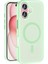 ile Uyumlu iPhone 16 Kılıf M-Safe Şarj Özellikli Mat Arka Yüzey Zore Sio Kapak Açık Yeşil 1