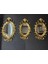 Şık Üçlü Antik Altın Ayna Takımı, Zarif ve Estetik Dekorasyon Parçası 2