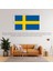 Isveç Ülke Bayrağı 45X28CM Duvar Tablosu Çerçevesiz Pvc Tablo 2