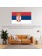 Sırbistan Ülke Bayrağı 45X30CM Duvar Tablosu Çerçevesiz Pvc Tablo 2