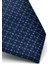 Mavi Karışık Desenli Lacivert Dokuma Kumaş Mendilli Slim Fit Kravat // SDK-2502-2 3